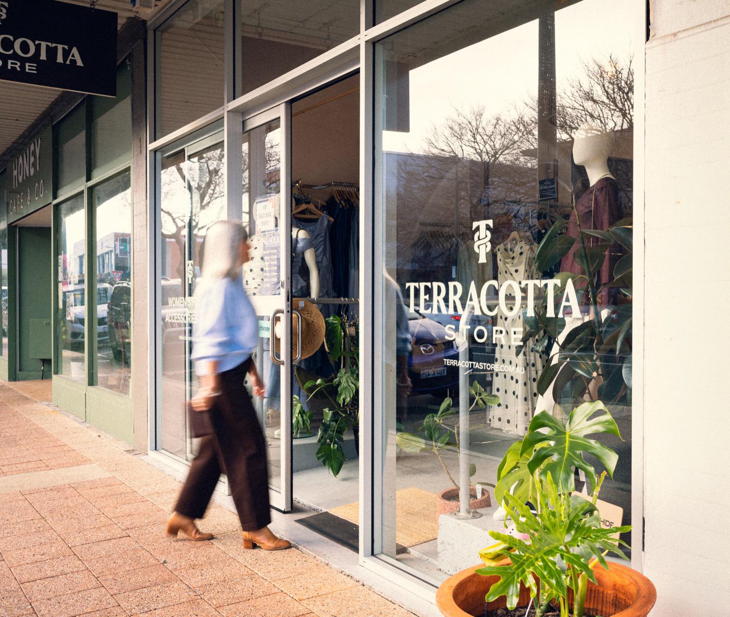 Terracotta Store storefront, a brand identity project by Nathan Hurst Creative